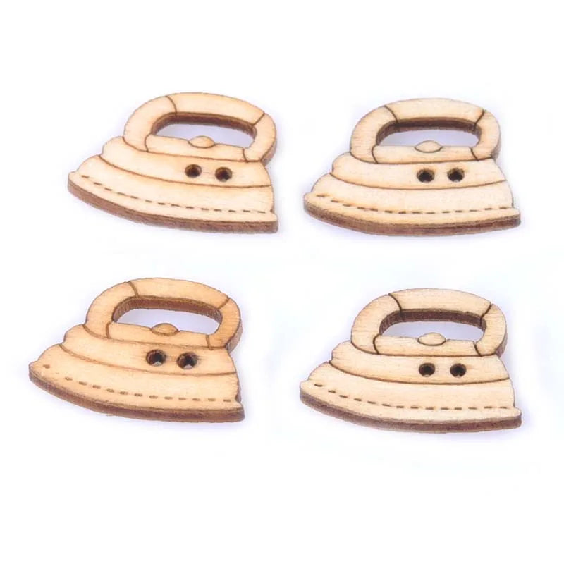 25pcs 18-30mm Natural Sewing Tool Wood Crafts DIY Scrapbooking For Wooden Ornament Home Decoration Sewing Accessories m0901x Qme MT0901-4