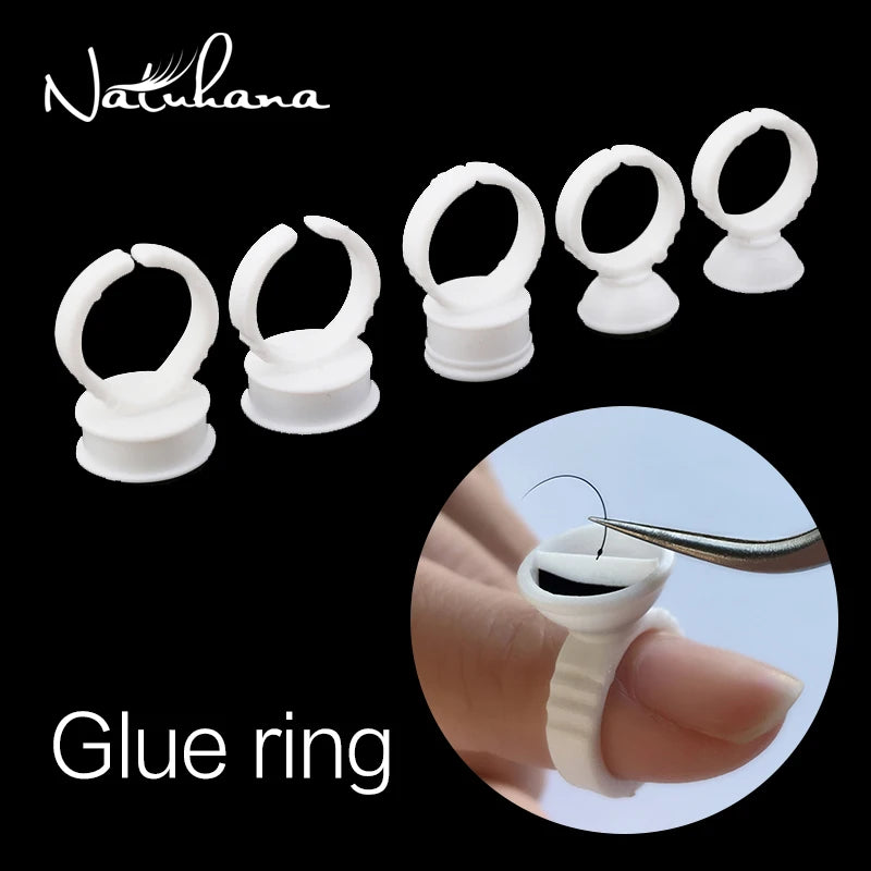 NATUHANA Disposable Eyelash Extension Glue Holder Ring Lash Tattoo Qme