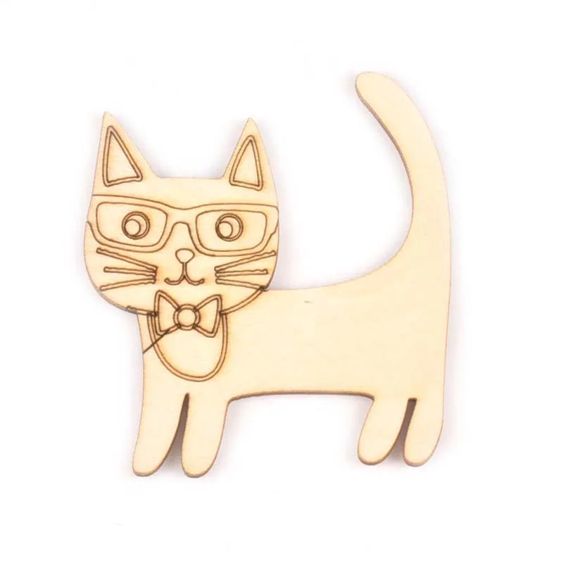 4Pcs Unfinished Dog/cat/alpaca/cactus Shape Wooden Bobbin Spools Cord Wire Sewing For Thread String Ribbons Trims 63-90mm m2158 Qme 3