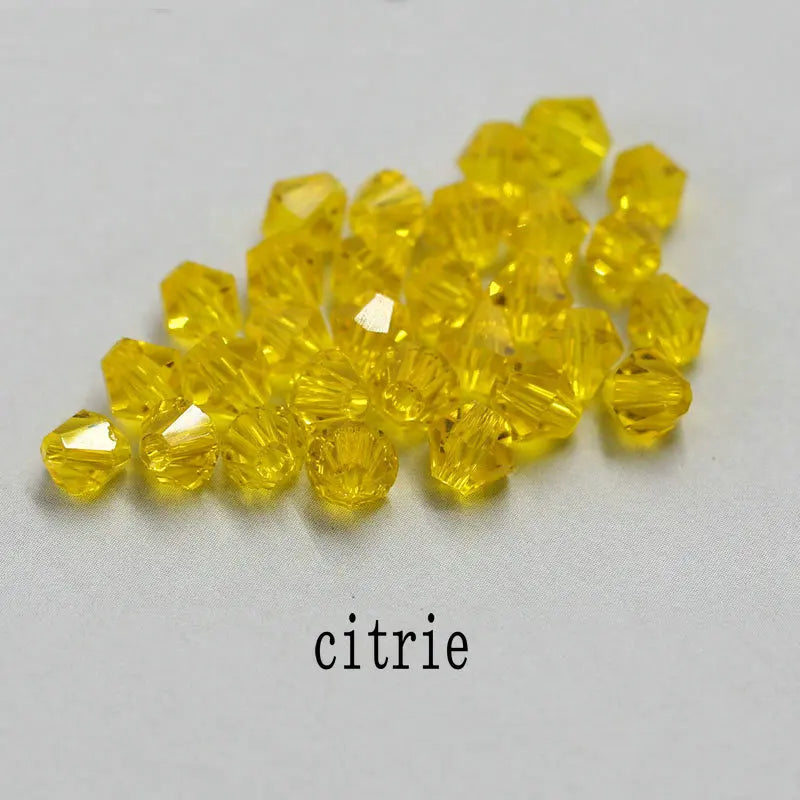 Top quality 6mm fashion Bicone beads Crystal Jewelry beads charms Glass Beads Loose Spacer Beads for DIY Jewelry Making 50pcs Qme citrine 6mm-50pcs