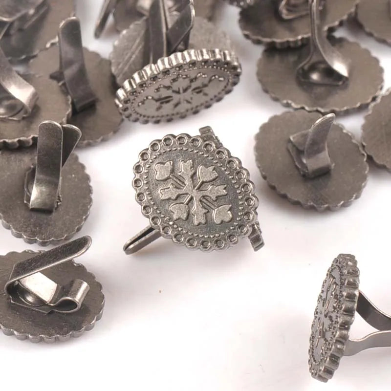 10pcs Silver Round Square Vintage Brads For DIY Scrapbooking Accessories Crafts Handmade Metal Fastener Brad Home Decor c2576 Qme 1