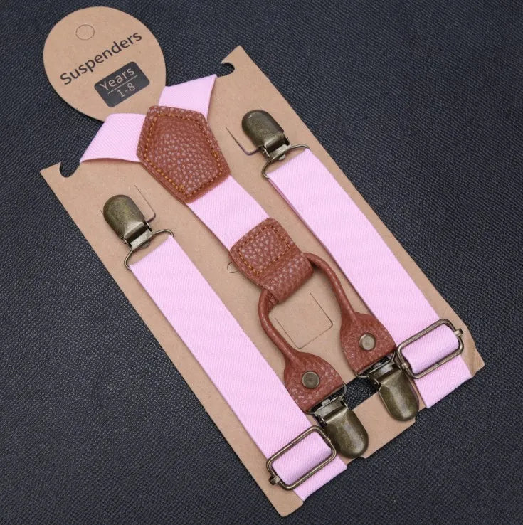 Kids Elastic Suspenders Lovely Children Matching Tuxedo Suit Unisex Qme YJ-85-M4