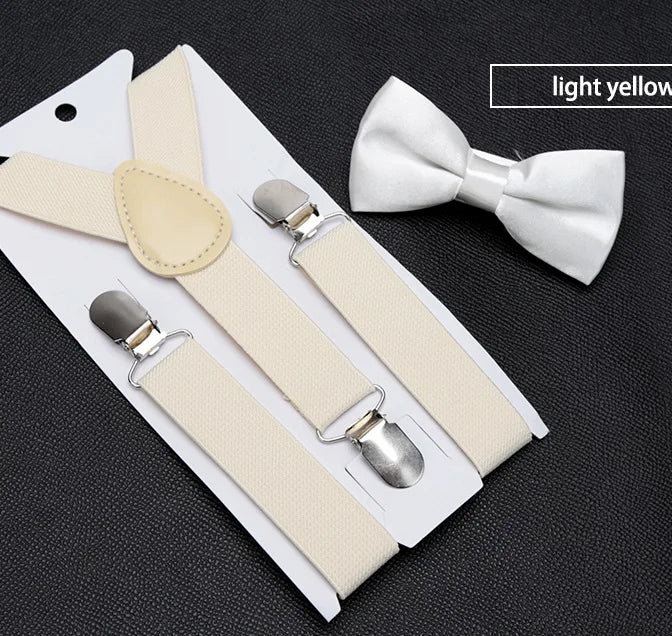 Kids Suspenders Bowtie Fashion Children Bow Tie Boys Braces Girls Qme LD-ETA18-7