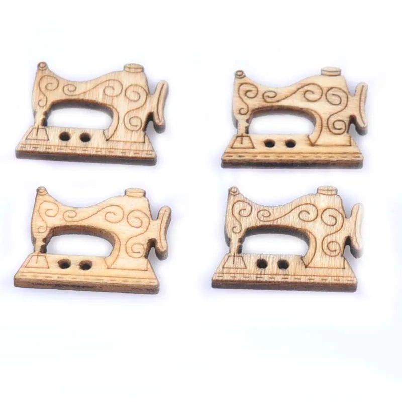 25pcs 18-30mm Natural Sewing Tool Wood Crafts DIY Scrapbooking For Wooden Ornament Home Decoration Sewing Accessories m0901x Qme MT0901-3