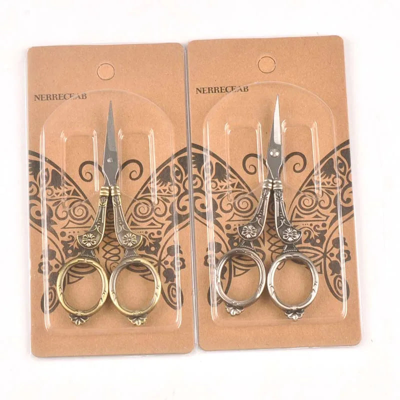 Embroidery scissor European Retro Classic Vintage Antique Craft Gold Sewing Crane Tailor Scissor Handicraft c2620 Qme