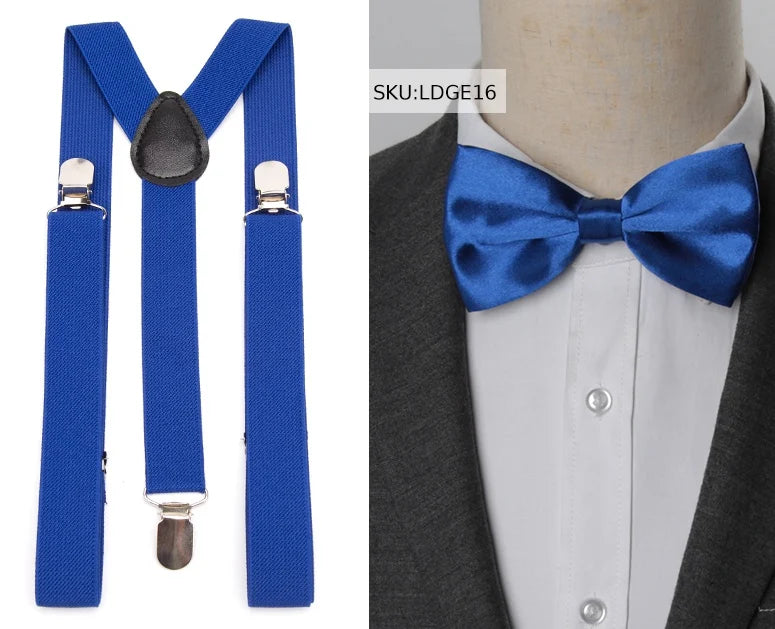 Suspenders Bow Tie Men Fashion Suspensorio Man Boy Women Bowtie