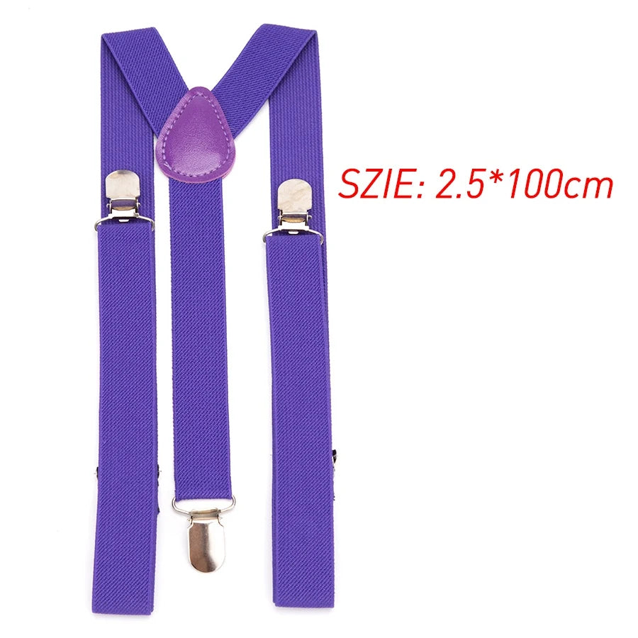 Suspenders Bow Tie Set Men Fashion Suspensorio for Man Boy Women Bowtie Braces Trousers Tirantes Wedding Leisure Shirt Stays Qme
