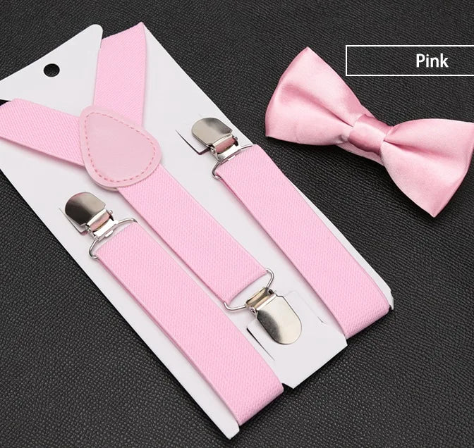 Kids Suspenders Bowtie Fashion Children Bow Tie Boys Braces Girls Qme LD-ETA18-9
