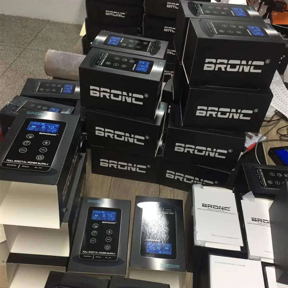 HUMMINGBIRD BRONC UPGRADE Tattoo Power Supply Touch Screen Intelligent Digital LCD Makeup Dual Set Qme