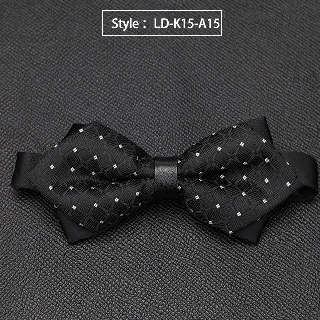 Mens Bowtie Quality Sale Necktie Fashion Formal Luxury Wedding Butterfly Cravat Ties for Men Shirt Business Gifts Accessories Qme LD-K15-A15