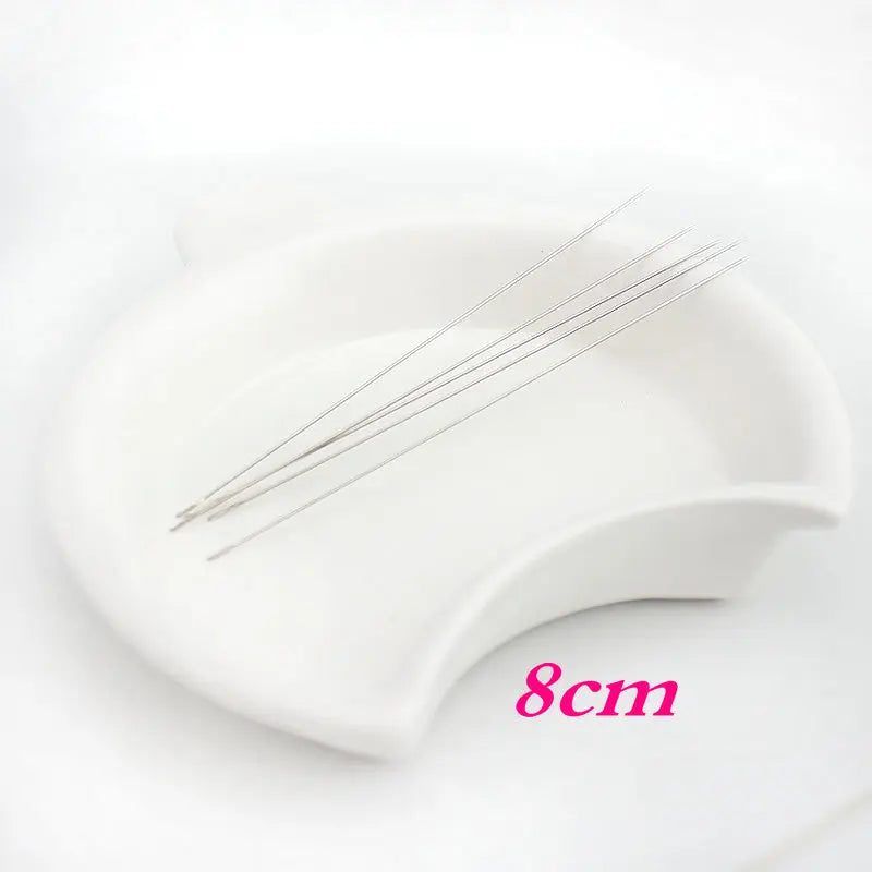 30pcs stainless steel beading needles 8cm 10cm hand tools beading pins for beading diy earrings Bracelet necklace jewelry making Qme 8cm