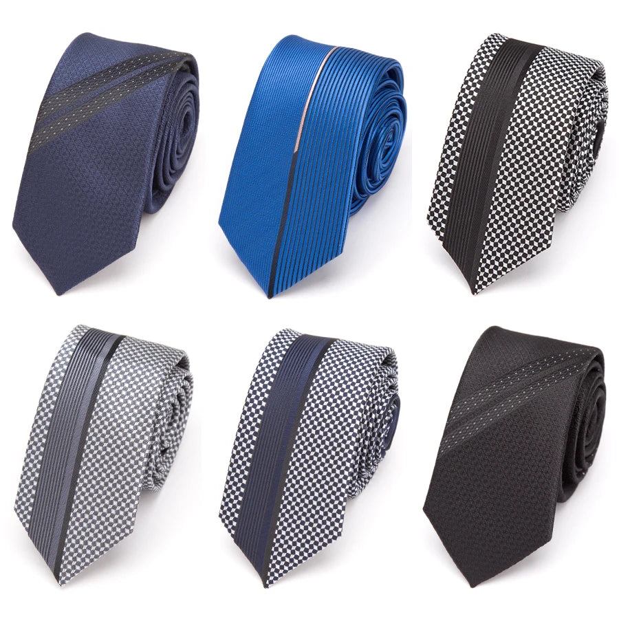 Mens Ties Luxurious Slim Necktie Stripe Tie Men Business Wedding Qme