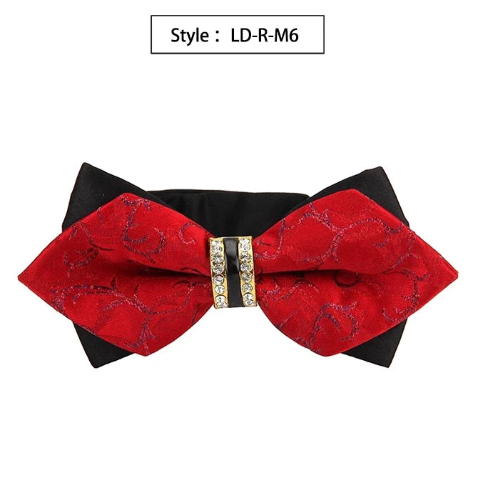 New Bowtie Groom Mens Colourful Plaid Cravat Gravata Fashion Male Butterfly Wedding Luxurious Bow Ties for Men Gift Accessories Qme