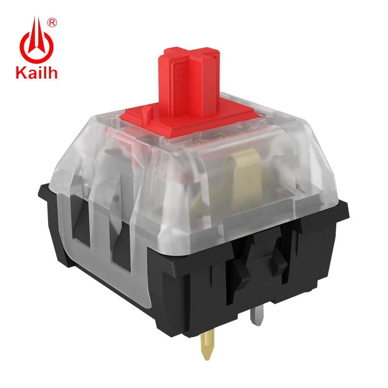 Kailh Traditional Gaming Mechanical Keyboard Switch SMD with Brown/Red/Blue/Black Keystem, with 3 Pins Qme Black