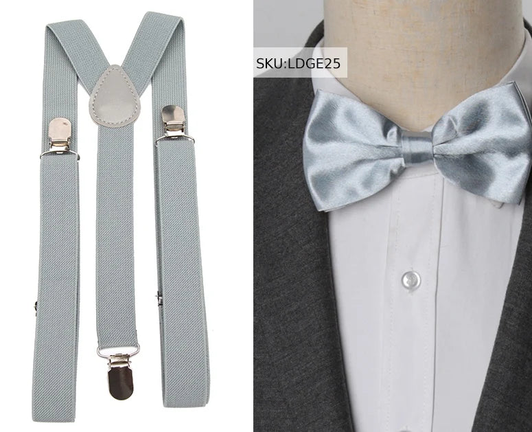 Suspenders Bow Tie Men Fashion Suspensorio Man Boy Women Bowtie