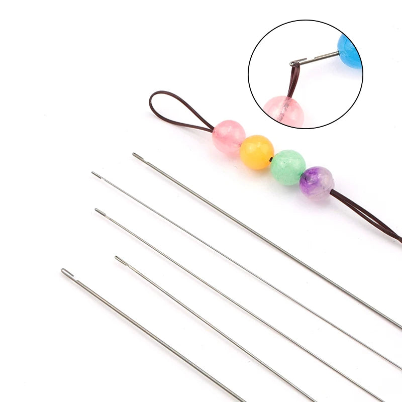 27cm Super Long Stainless Steel Opened Beading Needles Crochet Easy Jewelry Making Tools Beading Pins for Beads and Pearls 1PCS Qme 0.6mm-27cm
