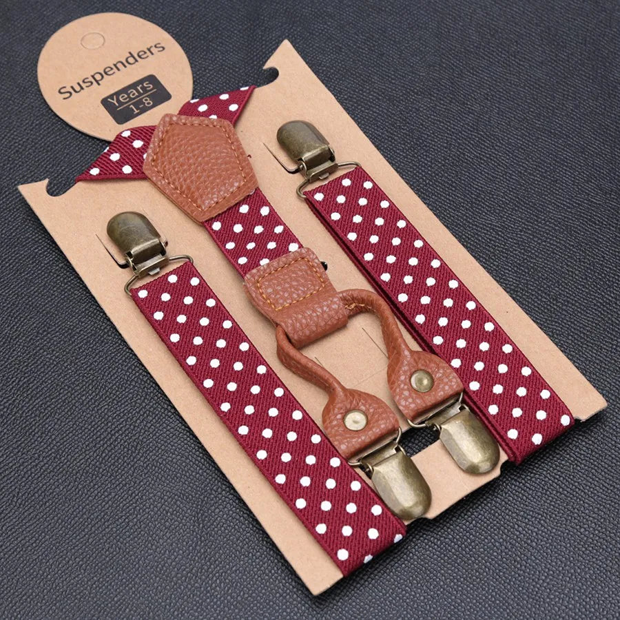 Kids Elastic Suspenders Lovely Children Matching Tuxedo Suit Unisex Qme