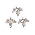 50Pcs Retro Metal Crafts Filigree Wraps Leaves Connectors Embellishments For Scrapbooking Diy Handicraft Home Decor YK0739 Qme silver
