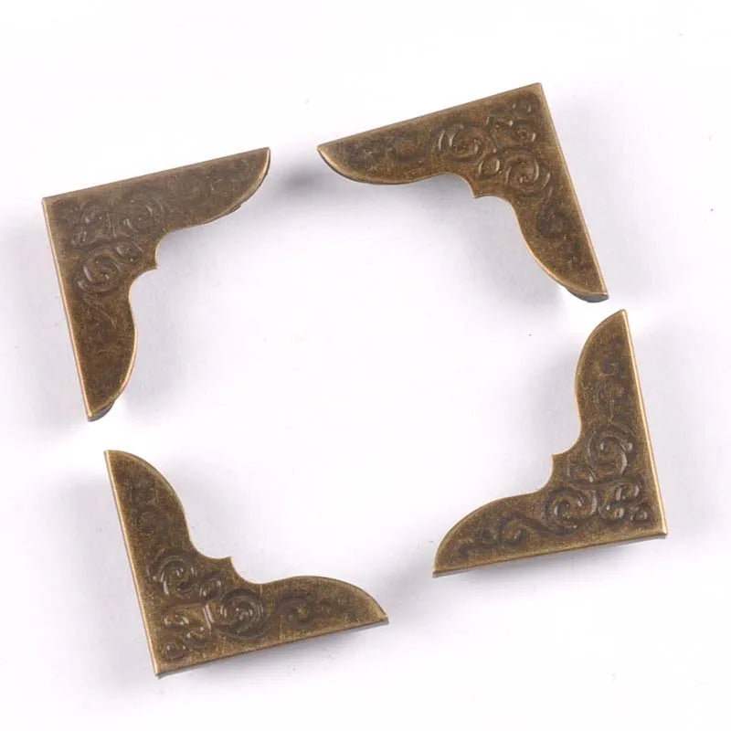 20Pcs Golden/Silver Flower Metal Book Corners For Menus Folders Photo Corner Protector Albums Menu Diy Crafts 30x30x4.5mm c2091 Qme
