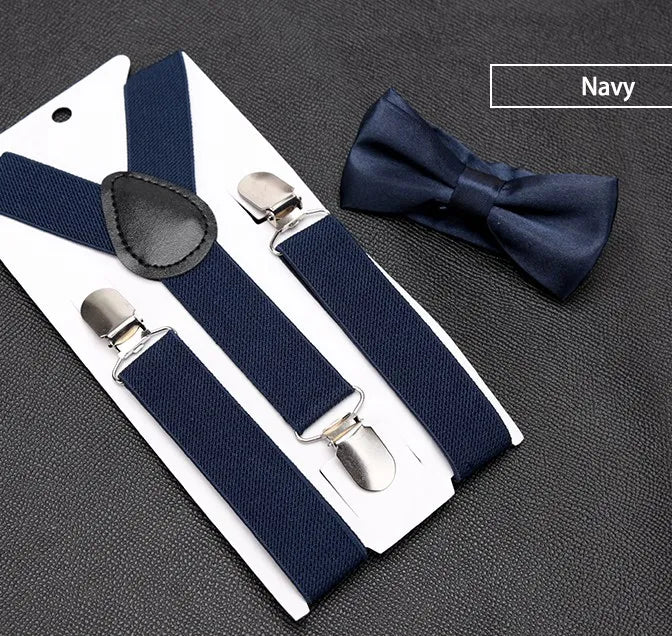Kids Suspenders Bowtie Fashion Children Bow Tie Boys Braces Girls Qme LD-ETA18-11