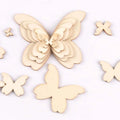 Mixed Butterfly Wood Slices DIY Crafts Handmade Accessories Unfinished Wooden Charms Pendant Home Decor Arts 10-80mm M1963 Qme 25mm 50pcs