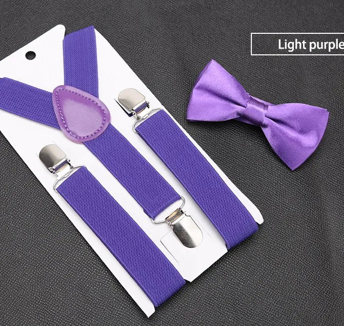 Kids Suspenders Bowtie Fashion Children Bow Tie Boys Braces Girls Qme LD-ETA18-12