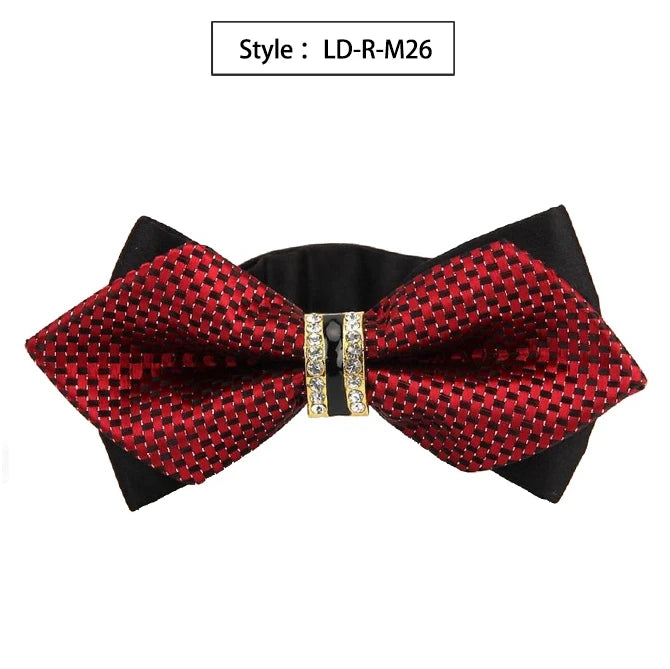 Bowtie Groom Mens Colourful Plaid Cravat Gravata Fashion Male