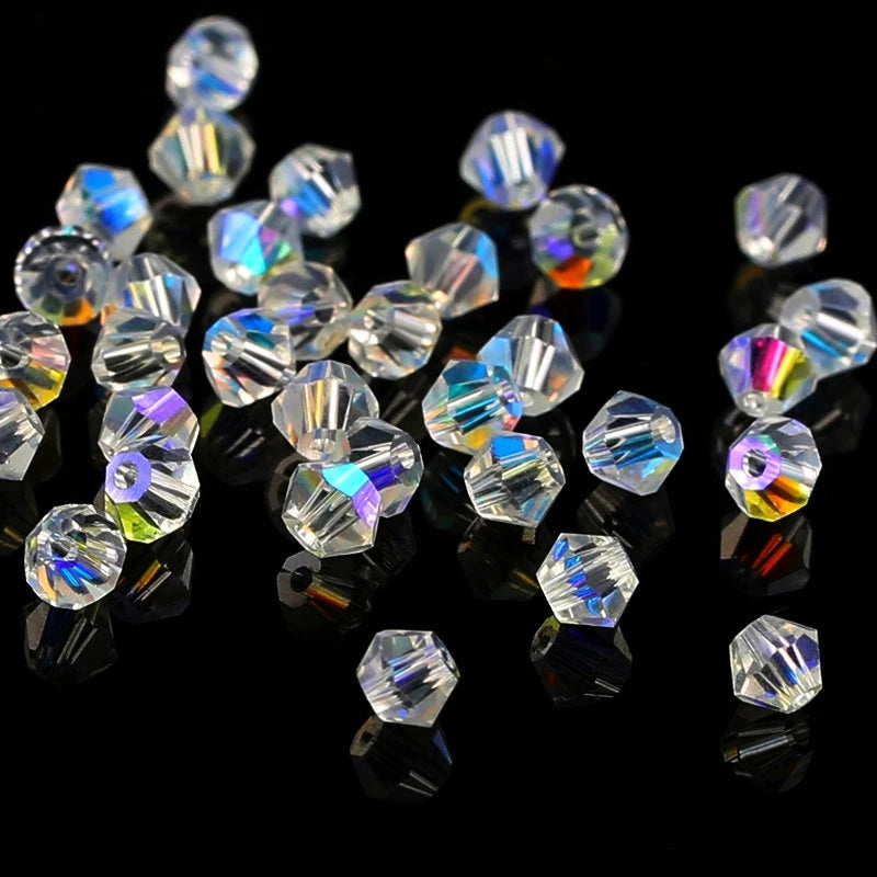 AAAAA Quality 4mm Bicone Crystal Beads 720pcs Big Bag Crystal AB Glass Beads Loose Spacer Beads for Jewelry Making Accessories Qme