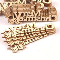 10pcs Letters "Merry Christmas" Wood Slices DIY Crafts For Scrapbooking Handmade Home Decor Wooden Ornaments Accessories M1642 Qme Default Title