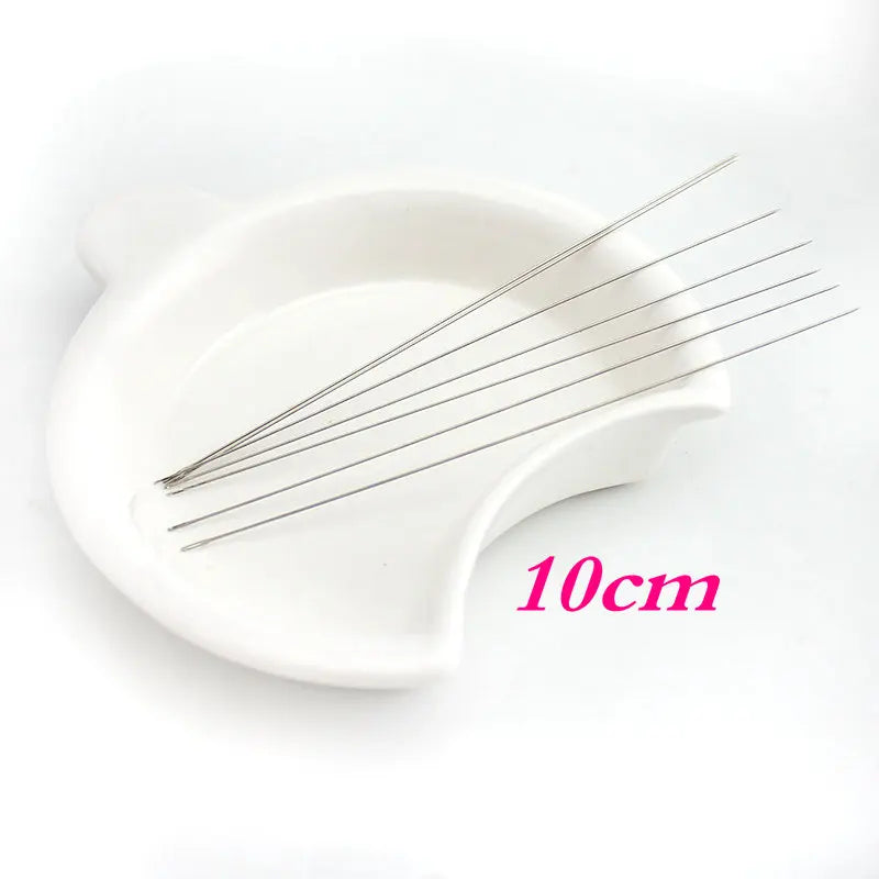 30pcs stainless steel beading needles 8cm 10cm hand tools beading pins for beading diy earrings Bracelet necklace jewelry making Qme 10cm