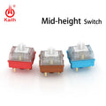 Kailh Mid-height Mechanical Switch for Gaming, Linear Type, Red/Blue/Brown Base, 12.2X12.2X11.2mm, 50 Million Cycles Qme brown base-10pcs