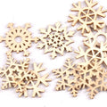 20Pcs Mixed Snowflake Pattern Hollow Out Wood Slices DIY Craft Scrapbook Arts Accessories For Home Decor Wooden Ornament m2182 Qme Default Title
