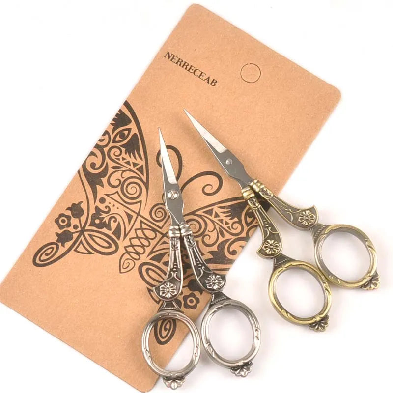 Embroidery scissor European Retro Classic Vintage Antique Craft Gold Sewing Crane Tailor Scissor Handicraft c2620 Qme
