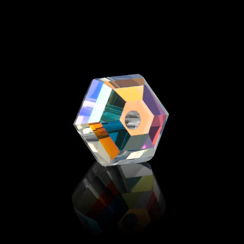 Best quality 8mm fashion glass beads octagon shape crystal beads lantern shape loose Spacer beads for Jewelry making 50pcs/bag Qme