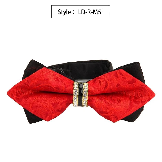 New Bowtie Groom Mens Colourful Plaid Cravat Gravata Fashion Male Butterfly Wedding Luxurious Bow Ties for Men Gift Accessories Qme
