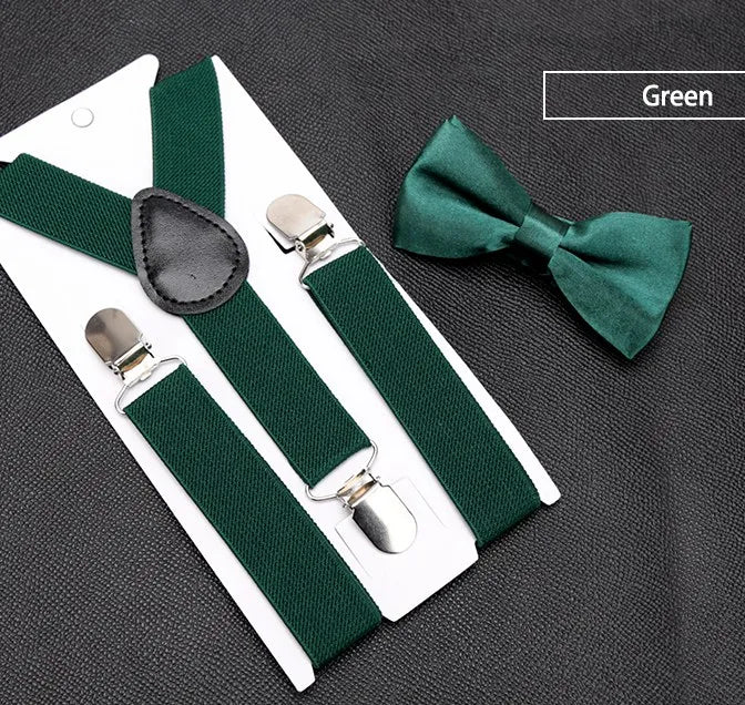 Kids Suspenders Bowtie Fashion Children Bow Tie Boys Braces Girls Qme LD-ETA18-8