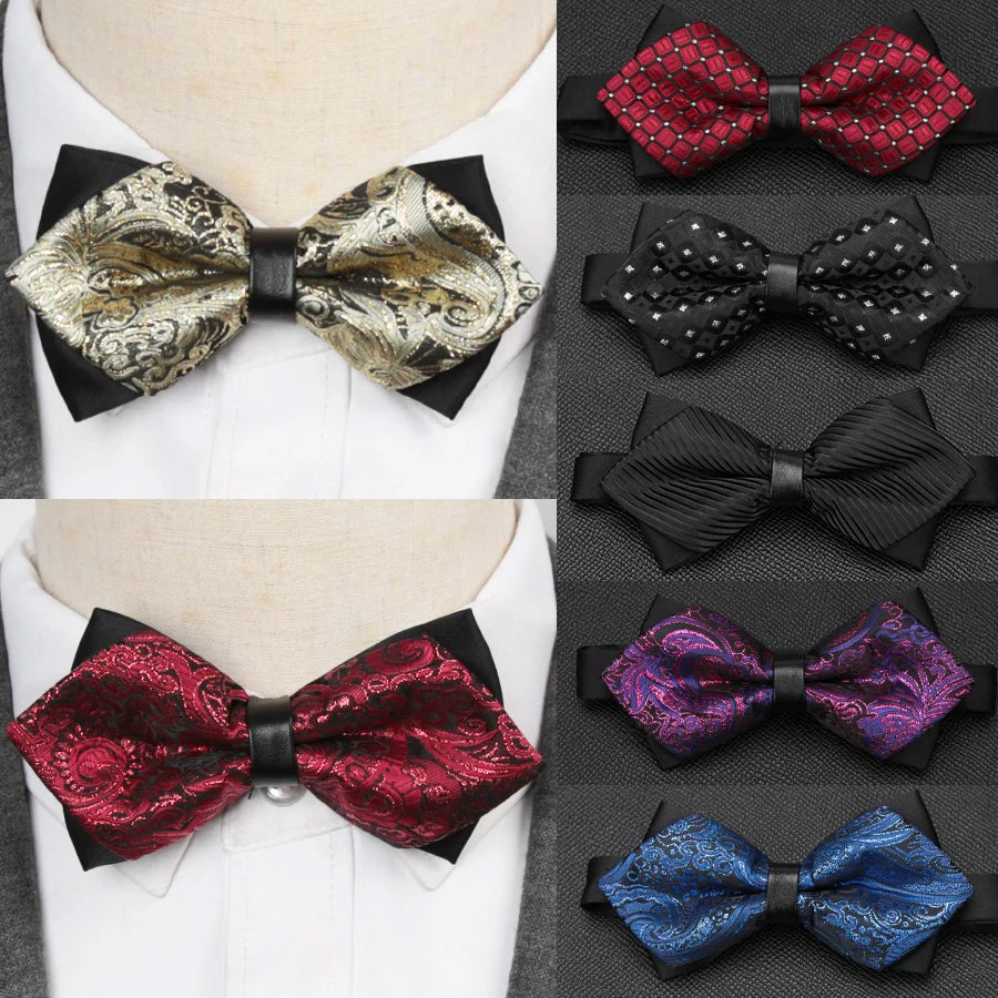 Men Bowtie Newest Butterfly Knot Mens Accessories Luxurious Bow Tie Qme