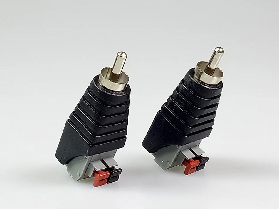 ESCAM 10pcs/lot RCA AV Balun Connector Plug Screw Terminal Pressed Type CAT5 to CCTV Camera Video Qme