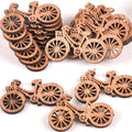 10pcs 49x29mm Brown Color Wood Slices Crafts For Handmade Scrapbooking Handicraft Wooden Ornament Sewing Accessories M1676 Qme Default Title