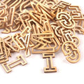 22x15mm Natural Wooden Hollowed-out Letter/alphabet For DIY Crafts Home Handmade Unfinished Wood Decoration 78Pcs (3 Set) m1651 Qme DARK GRAY China Mainland 22-15mm