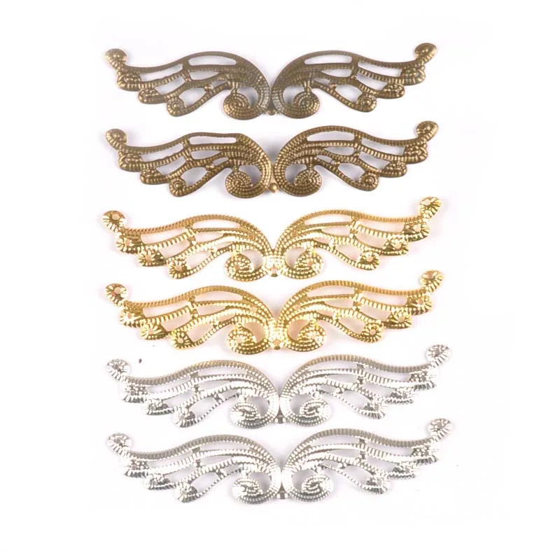 10Pcs 3 Colors Metal Connectors Crafts Flower Filigree Wraps Embellishments For Diy Scrapbooking Home Decor Accessories YK0743 Qme mix