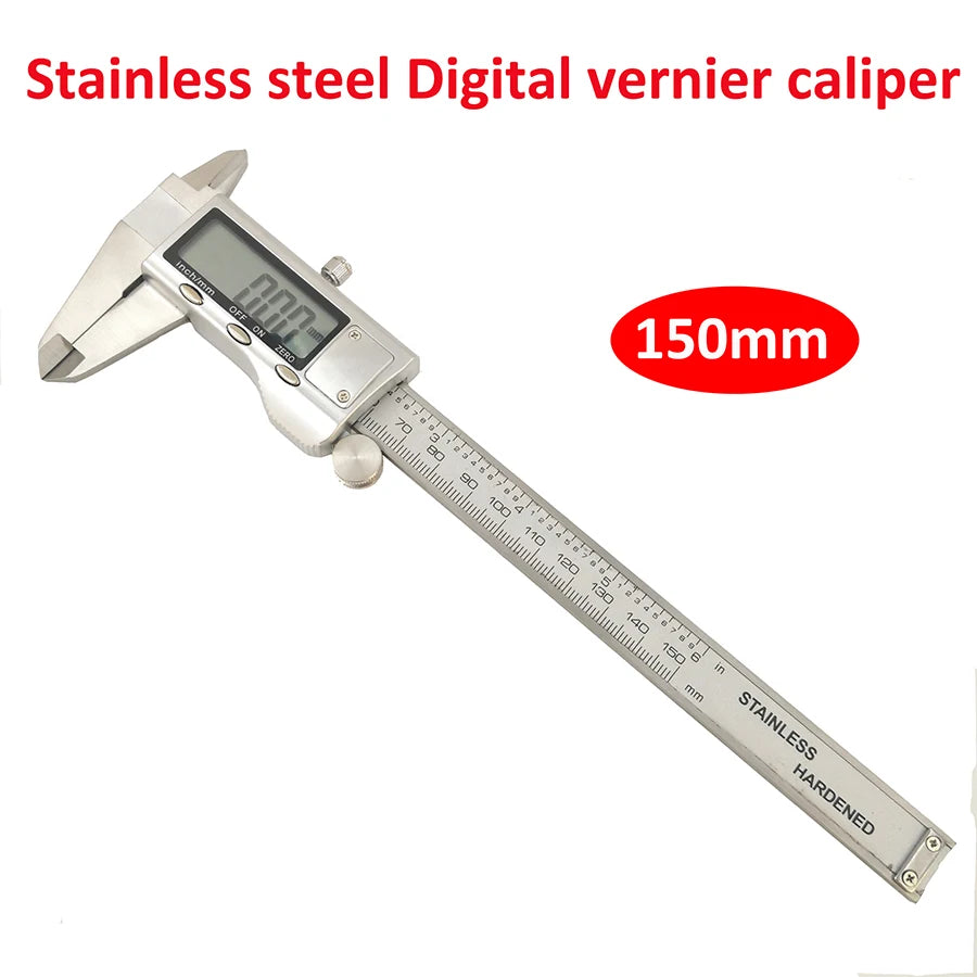 Digital Vernier Caliper Stainless Steel 0- Display Electronic Ruler Qme