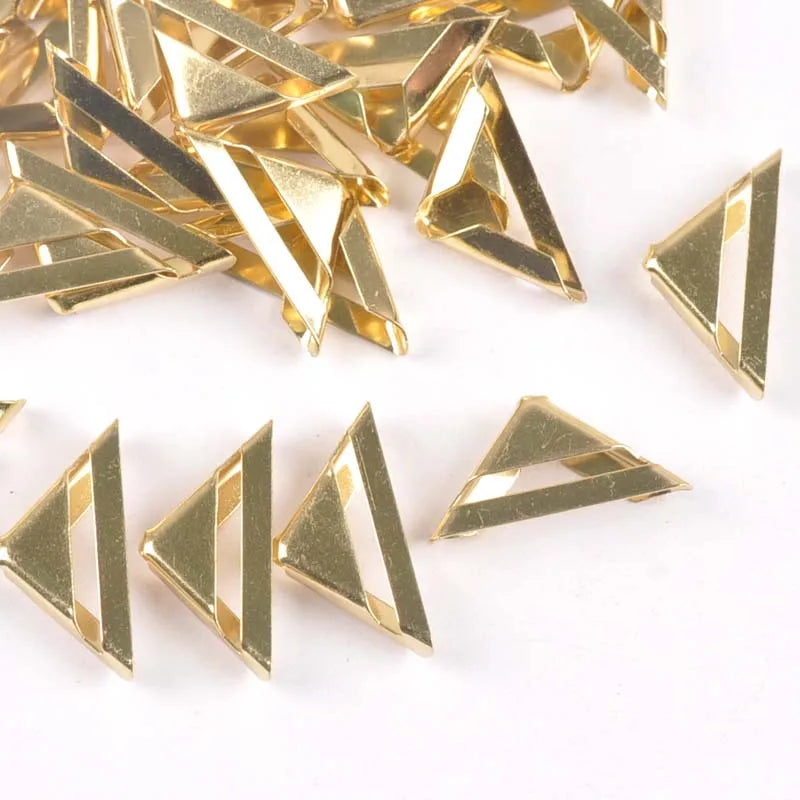 Gold Corners Protector For Trilateral Albums Menus Metal Crafts Folders Decor DIY Scrapbook Accessories 50pcs 15x15x2.5mm c1060 Qme