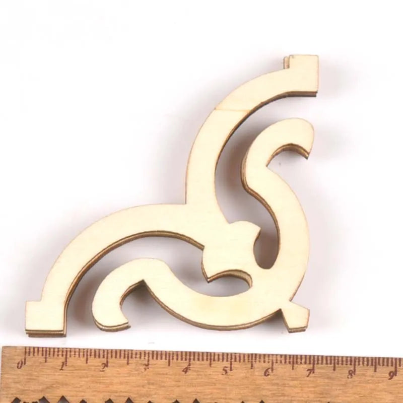 4pcs Mixed Book Corner Wooden Ornament For Home Decoration Crafts Scrapbooking Crafts Wood Album Corners Embellishment m2150 Qme 18