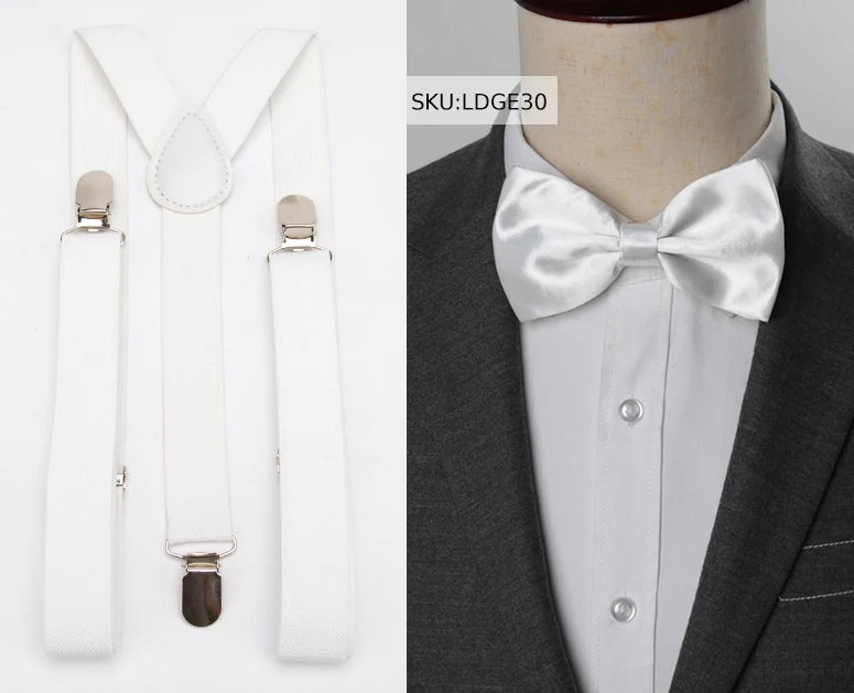Suspenders Bow Tie Men Fashion Suspensorio Man Boy Women Bowtie