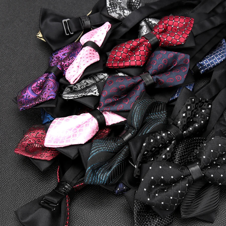 Mens Bowtie Quality Sale Necktie Fashion Formal Luxury Wedding Butterfly Cravat Ties for Men Shirt Business Gifts Accessories Qme