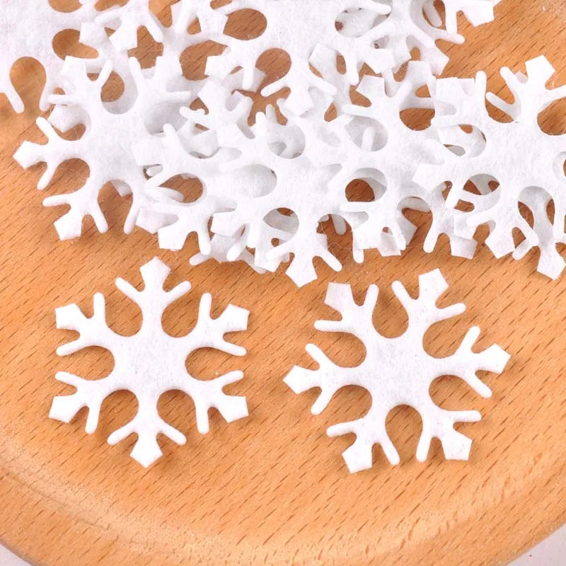 100pcs 15-40mm White Fake Snowflake Christmas Wedding Decoration DIY Scene New Year Xmas Tree Window Scrapbooking Decor c2164 Qme 3 35mm