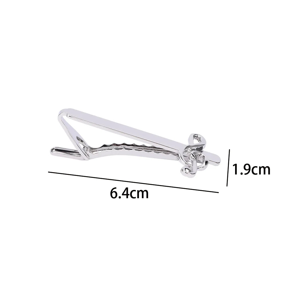 Fashion Men Tie Clip Treble Clef Piano Score Tie Clip Musical Note Tie Clip Cufflinks Business Tie Clip Necktie Clips Qme