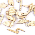 Fish Pattern Wood Decoration Home Handicraft Wooden DIY Crafts Arts Handmade Embellishment Scrapbooking 20Pcs 25-40mm m1939 Qme 25-40mm 25-40mm