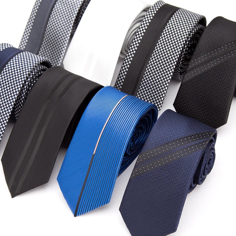 Mens Ties Luxurious Slim Necktie Stripe Tie Men Business Wedding Qme